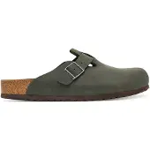 Birkenstock for man. 1032724 Boston Oiled Leather Clogs (Regular Fit) green (43), Flat, None, Casual