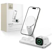 Tech-Protect QI15W-A47 3-in-1 MagSafe langaton laturi 15W - Valkoinen
