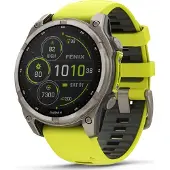 Garmin Fenix 8 47mm Sapphire Solar Titanium with Yellow band 010-02906-21
