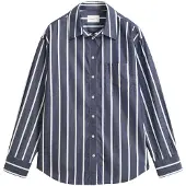 Gant Rel Classic Poplin Stripe Shirt - Navy - 36