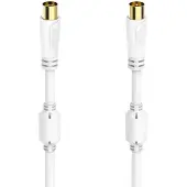 Ginza.se Antennijohto, Coax uros - Coax naaras, kullattu, 1,5 m, 100 dB
