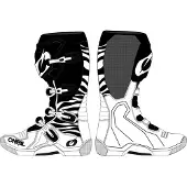 O'Neal 3SRS Zebra Motocross-saappaat