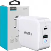 Choetech USB-A PD Seinälaite - - 65W - Nopea Lataus - Yhteensopiva iPhone 12/13/14 - GaN