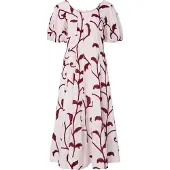 Y.A.S Yasromy Ss Long Dress S. - Burgundy - 36