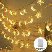 Hobby Hall Tähti & Kuu LED-valosarja, 6M / 19.68FT (šilta šviesa)