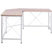 Hobby Hall L-muotoinen kulmapöytä 150x150x76 cm, MDF, luonnonvärinen