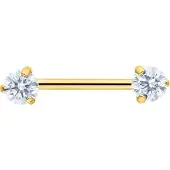 Wildcat Candy Barbell - nännikoru - 14,0 mm, Kultainen metalli