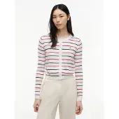 Tommy Hilfiger Neuletakki 'Flag Embroidery Slim' laivastonsininen / punainen / valkoinen