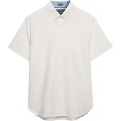 Superdry for man. M4011101A Preppy Oxford shirt white (XXL), Casual, Cotton, Classic, Short sleeve