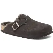 Birkenstock unisex. 1020567 Boston Shearling Leather Clogs (Regular Fit) mocha (40), Brown, Flat, None, Casual