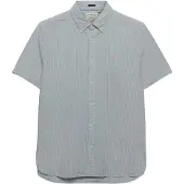 Superdry for man. M4011102A Classic Seersucker Shirt green (S), Casual, Cotton, Short sleeve
