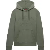 Superdry for man. M2014484A Olive green Athletic Emboss hoodie (XL), Casual, Cotton