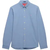 Superdry for man. M4011100A Preppy Oxford blue shirt (S), Casual, Cotton, Long sleeve