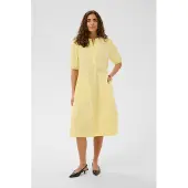 Culture Cuantoinett Ss Placket Dress - Yellow - S