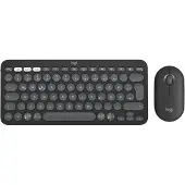Logitech Pebble 2 Combo - Näppäimistö ja Hiirisetti - Saksa - Harmaa