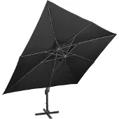 vidaXL Aurinkovarjo cantilever tuplakatolla 400x300 cm musta