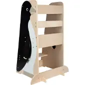 Small Foot - Wooden Learning Tower Penguin Wild Life 92cm