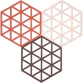 Zone Triangles pannunaluset 3 kpl, poltettu punainen/roosa/kalamata