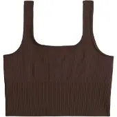 Aim'n Ribbed Seamless Shaping Bralette - Brown - XS