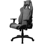 AROZZI Avanti Soft Fabric - Ash, kangasverhoiltu pelituoli, harmaa/musta