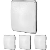 Vevor 4 LED-katosvalon pakkaus, 150W, 16500LM 5000K päivänvalo, kaupallinen, teollisuus, ulkokatosvalot, 315mm x 315mm pinta-asennettava kattovalaistus huoltoasemalle, varastoon, autotalliin, katukaup