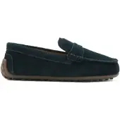 Mango Leather Loafers - Blue - 21