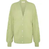 Gina Tricot Chunky Knitted Cardigan - Green - S