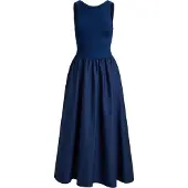 Ralph Lauren Ponte-Bodice Sleeveless Dress - Navy - L