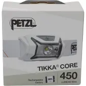 Petzl Tikka Core, Taskulamppu otsanauhalla, Valkoinen, Painikkeet, Akkutaso, IPX4, LED