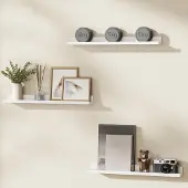 24hShop Seinähylly / Valokuvahylly 3-pack 23,6cm - Valkoinen