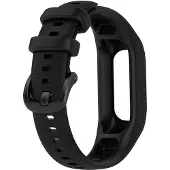 24hShop Silikoniranneke Garmin Vivosmart 5:lle - musta, koko M
