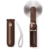 JISULIFE Handheld Fan Life8 Plus Portable USB Fan with Power Bank Function 4500mAh and Flashlight - Brown