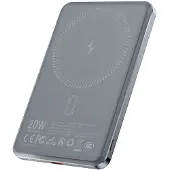 BWOO powerbank 5000 mAh / MagSafe-yhteensopiva varavirtalähde / magneettinen laturi / 20 W USB-C harmaa