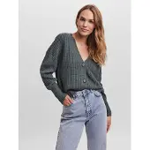 Vero Moda Vmlea Ls V-Neck Cuff Cardigan Noos - Green - M