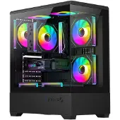 Darkflash C365 Computer Case + 5 Fans - Kotelot - Musta