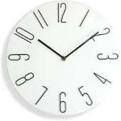 24hShop Minimalistinen analoginen seinäkello 30cm - Valkoinen