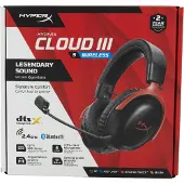 HyperX Cloud III S langattomat pelikuulokkeet (musta/punainen)