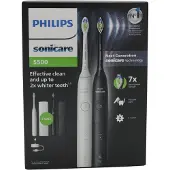 Philips Sonicare Series 5500 HX7119/02 -sähköhammasharja, 2 kpl, musta/valkoinen