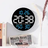 24.Se Digitaalinen seinäkello lämpömittarilla