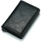 24hShop Rfid Popup Lompakko Retro Keinonahkaa Musta