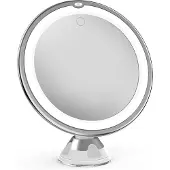 24hShop Irrotettava suurentava peili, jossa on LED-valo ja 10-kertainen suurennos