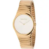 Calvin Klein K8A23646 Whirl Kvartsikello Hopeataulu, Ruusukultainen Kuori – Naisten
