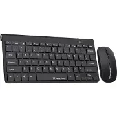 Wozinsky Wireless Keyboard + Compact Mouse Set - Black (US International ISO) - US International - Musta
