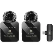 24hShop Puluz Langattomat mikrofonit vastaanottimella laitteille, joissa on USB-C