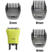 24.Se Trimmerin pää ja kammat Philips QP2520 QP2630 QP65 QP66-sarjalle