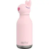 Asobu juomapullo terästä pillillä Bestie Bubbles the Bunny