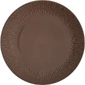 Aida Confetti Chocolate Midd. Tall. M/Relief Porcelæn 1 Stk 27,5 Cm. - Brown - Ø 27.5 CM