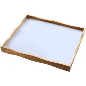 Aida Raw Teak - Bakke Vendbar 45X38X4,5 Cm. Tykkelse 0,9 Cm - White - ONE SIZE