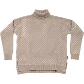 Devold Women's Sørisen Wool High Neck Stone/offwhite Pitkähihaiset paidat XS