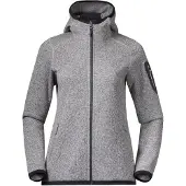 Bergans Women's Kamphaug Knitted Hoodie Chalk Sand S
